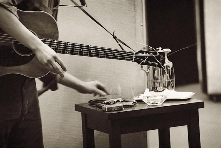 Bob Dylan, Guitar and Smokes, 1962 - Morrison Hotel Gallery