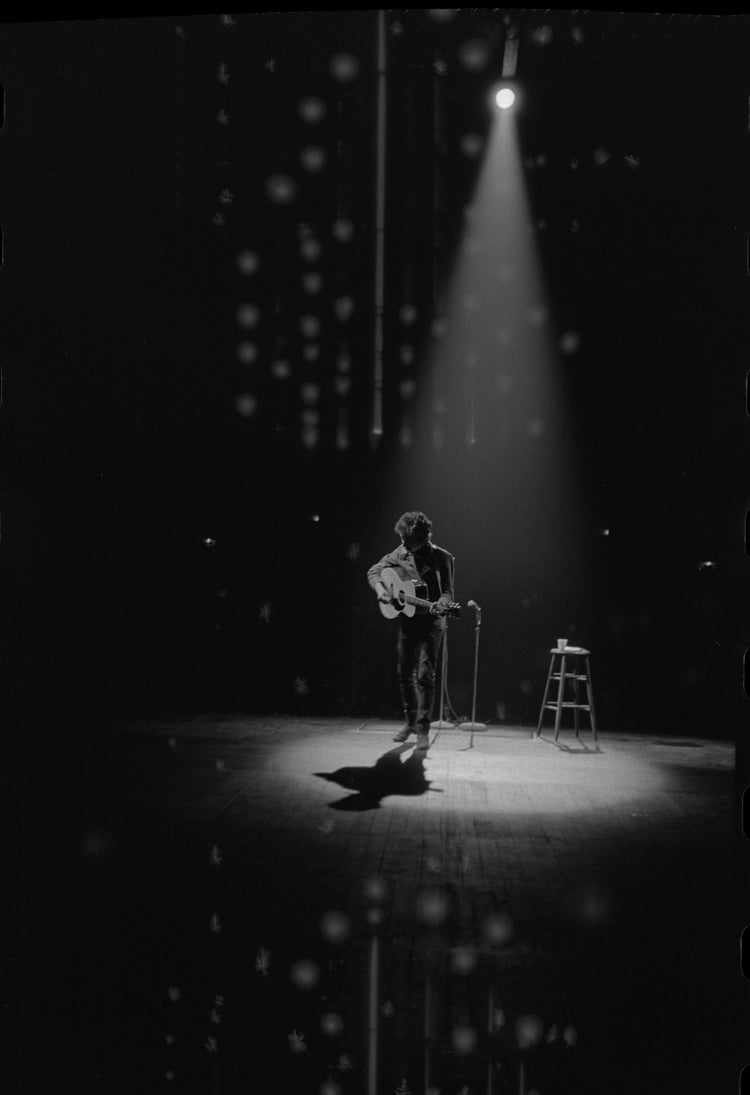 Bob Dylan, Performing Under Spotlight, 1965 - Morrison Hotel Gallery