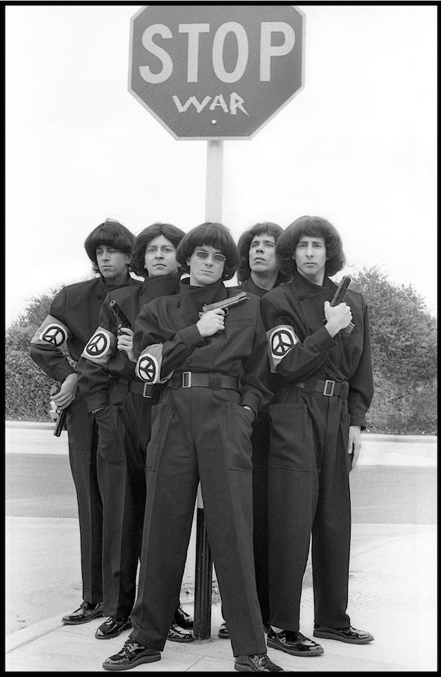 DEVO/DOVE, Outside Warner Brothers Records, Burbank, CA, 1984 - Morrison Hotel Gallery