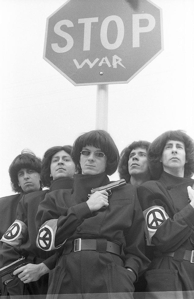 DEVO/DOVE, Outside Warner Brothers Records, Burbank, CA, 1984 - Morrison Hotel Gallery