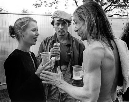 Kate Moss, Johnny Depp & Iggy Pop, London, England, 1996