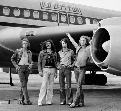 Led Zeppelin in front of The Starship, 1973, Alternative Version