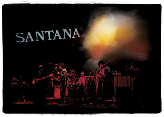 Santana with Joshua Light Show Background, Fillmore East, 1969 - Morrison Hotel Gallery