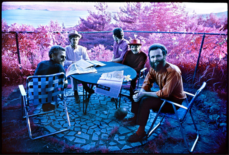 The Band, Richard & Garth’s house above the Ashokan resevoir, infrared film, Woodstock, 1969. - Morrison Hotel Gallery