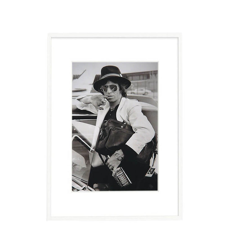 White Frame - Keith Richards, Midwest Airport 1979 - 11x14, Open Edition - Morrison Hotel Gallery